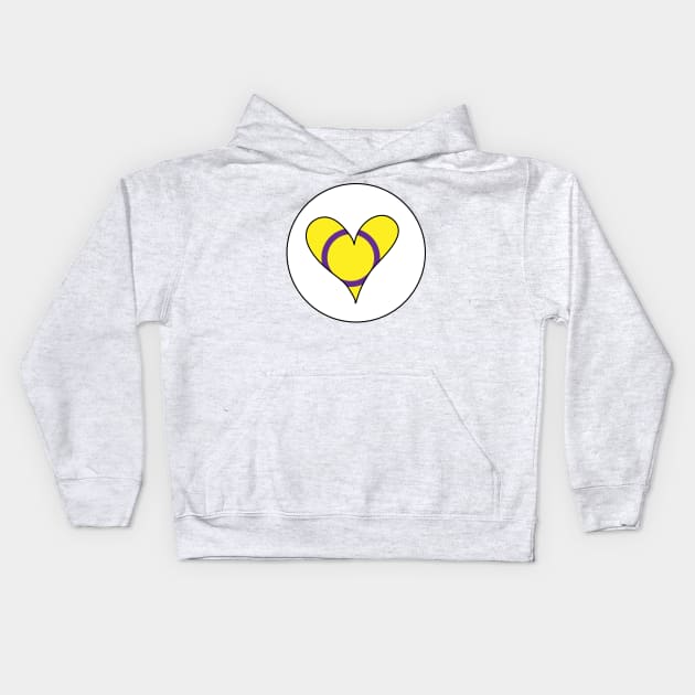 Love is Love: Intersex Pride Kids Hoodie by ziafrazier